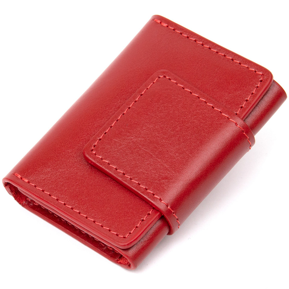 Шкіряна візитниця Червоний (GRANDE PELLE) Київ - фото 5