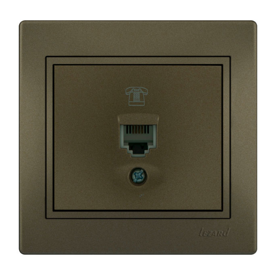 MIRA світло-коричневий перламутр Розетка внутрішня телефонна євро зі вставкою Лезард Житомир - фото 1