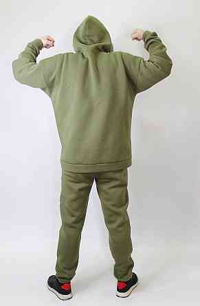 Мужской спортивный теплый костюм на флисе Хаки 48 Харьков