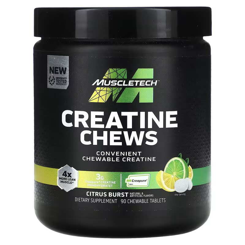 Креатин MuscleTech Creatine Chews 90 Chewable Tablets (Citrus Burst) Луцьк - фото 1