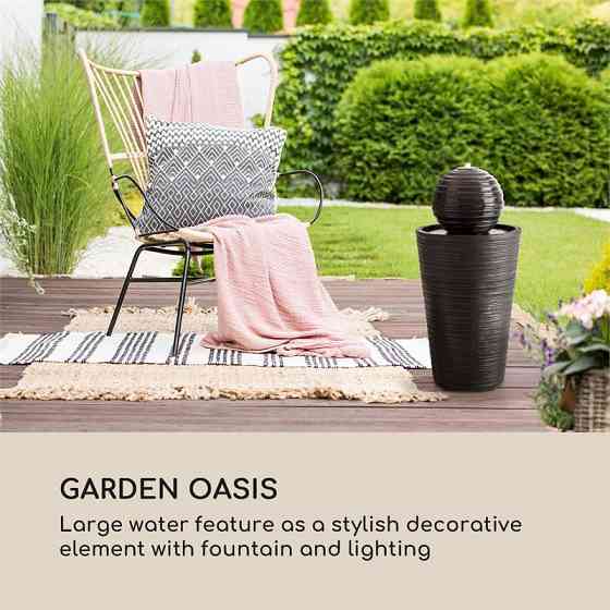 Liquitorre XL солнечный фонтан 200 л/ч солнечная панель 2Вт аккумулятор LED полирезина 34 x 70 x 34 см Ровно