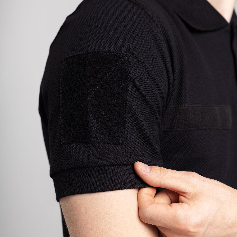 Легке тактичне літнє чоловіче чорне поло Pobedov Royal Військове Київ - фото 4