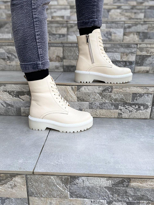 Черевики жіночі GREMMY бежеві натуральна шкіра зима 38р. (4219) Коломия - фото 4