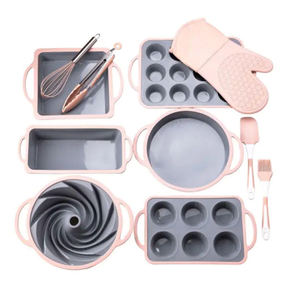 Силиконовый набор форм для выпечки с антипригарным покрытием с кухонными принадлежностями и прихваткой 11 шт HP34542 Киев - изображение 2