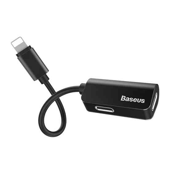 Перехідник Baseus iP Male to iP+iP Female L37 (Чорний) Николаев