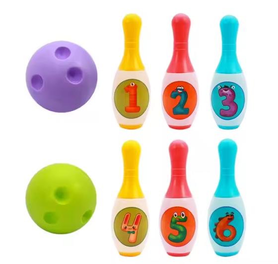 Ігровий набір для малюків "Боулінг", дитячий ігровий набір боулінгу для дітей, 6 кеглів і 2 м'ячі в наборі Кам'янець-Подільський