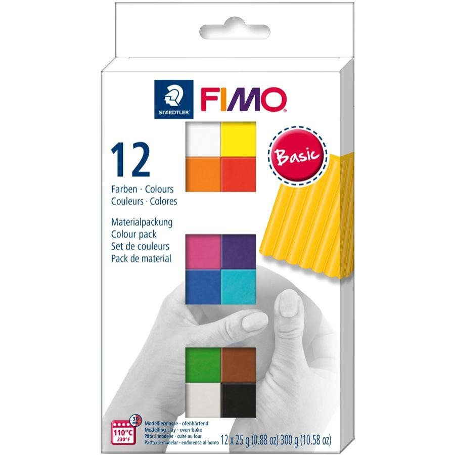 Набір пластики “Basic Colours“ 12х25г Fimo Київ - фото 1