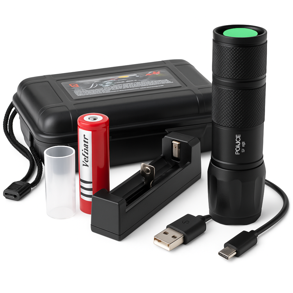 Тактичні ліхтарі акумуляторні, Невеликий ручний ліхтар, Довговічний світлодіодний ліхтар TH-10 Львів - фото 14