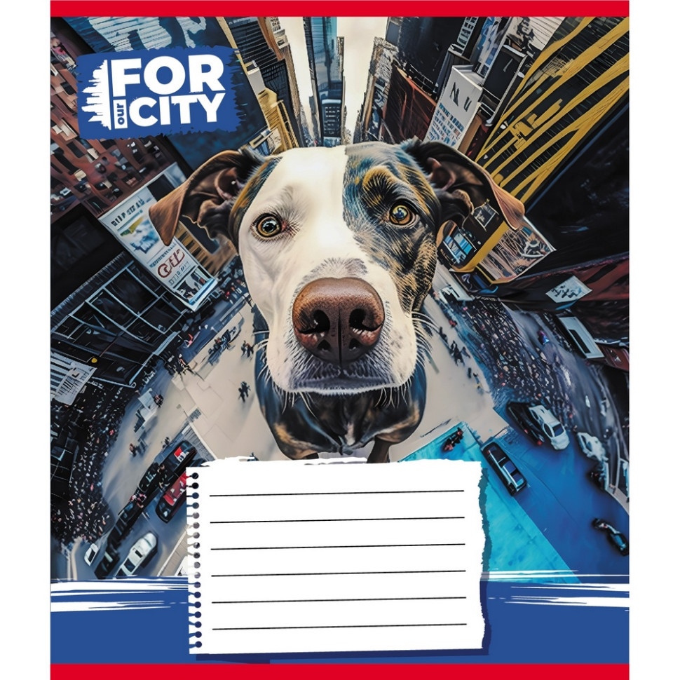 Зошит учнівський "Собака в місті" 024-560077L-1 в лінію, 24 аркуші Вінниця - фото 1
