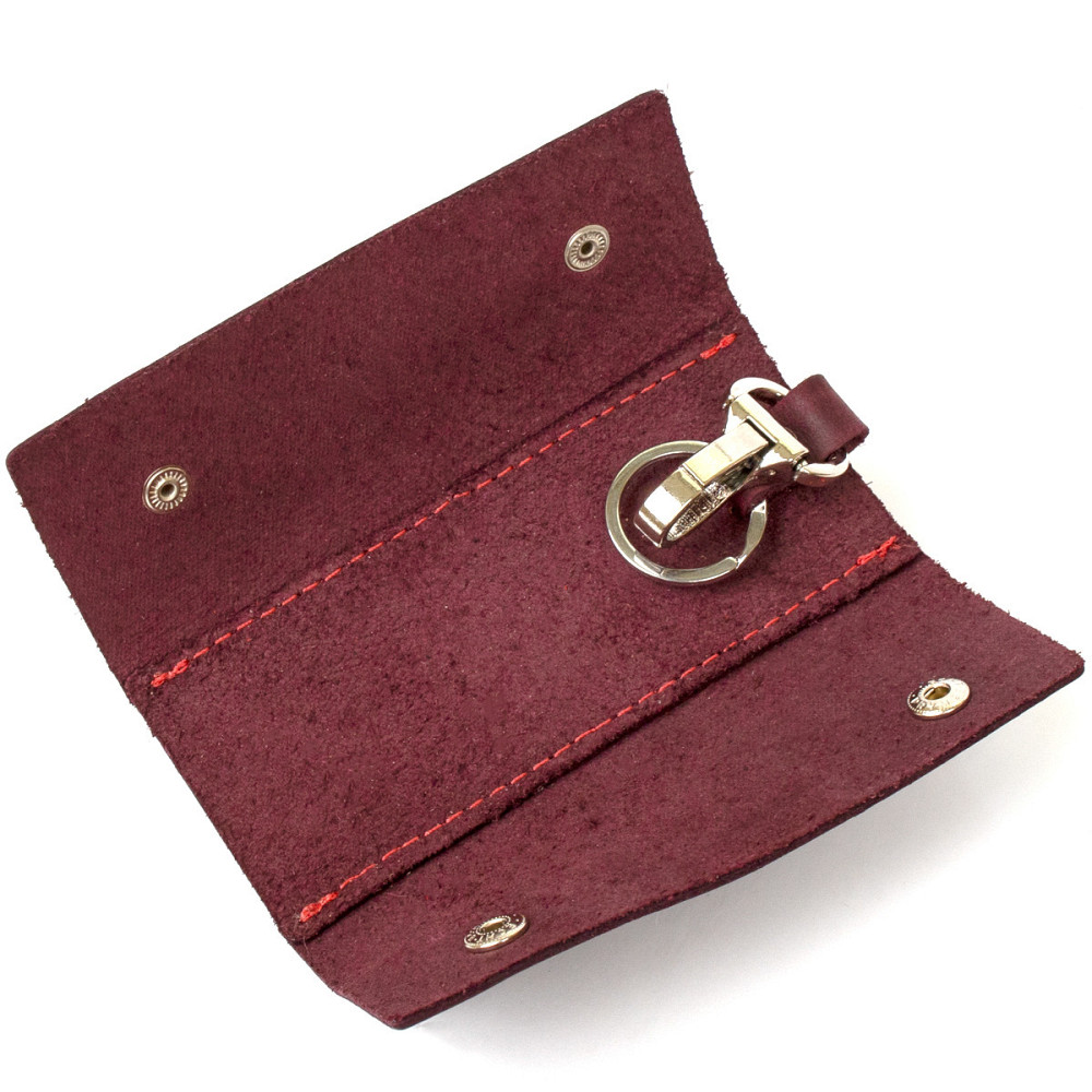 Ключница из натуральной кожи Бордовый (GRANDE PELLE) Киев - изображение 9