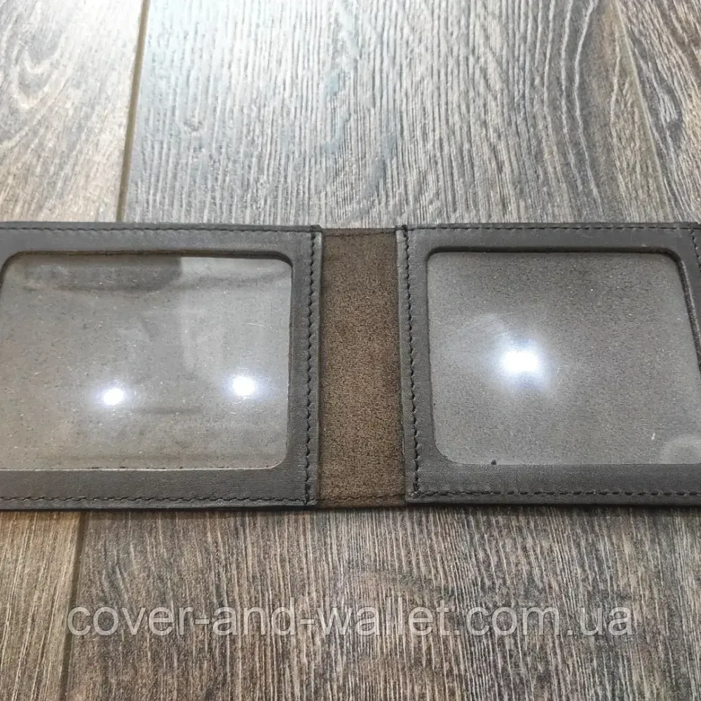 Обкладинка на посвідчення "Служба безпеки України" СБУ з вінтажної шкіри (коричнева) Київ - фото 10