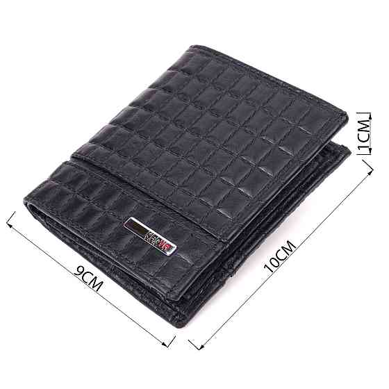 Стильное портмоне для мужчин из фактурной натуральной кожи KARYA 21321 Черный Киев