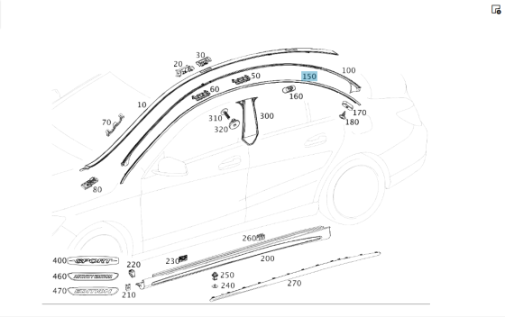 Mercedes-Benz  A1176730183 Молдинг над дверима ліворуч CLA C117 Одеса
