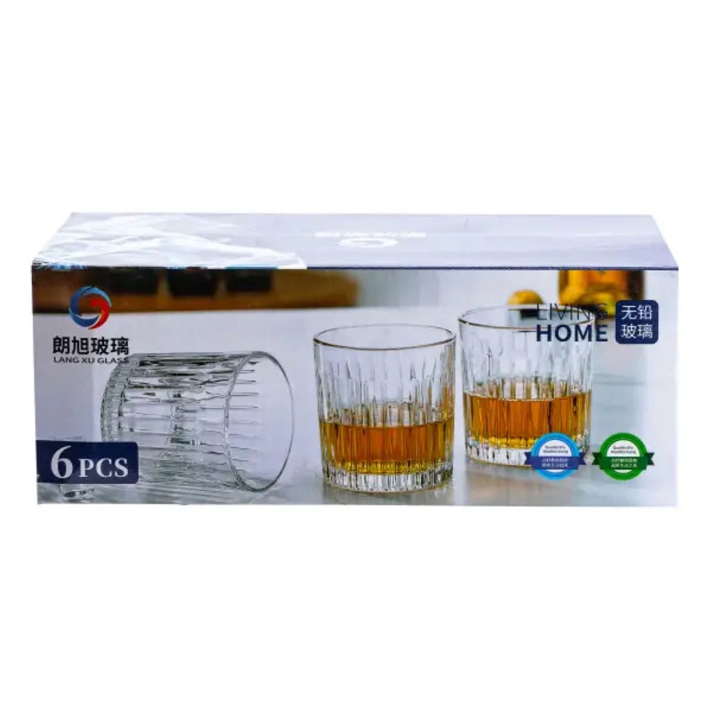 Набір склянок для віскі 6 штук по 310 мл прозорий HP4166 Коломия - фото 4