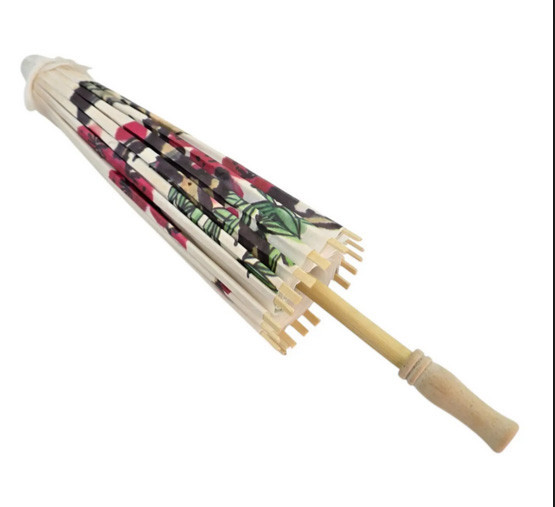 Парасолька маленька бамбук із папером Птахи Київ - фото 3