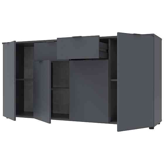 Комод в гостиную Doros Рон 7 160х38х81 см Графит (DRS-011305) Днепр