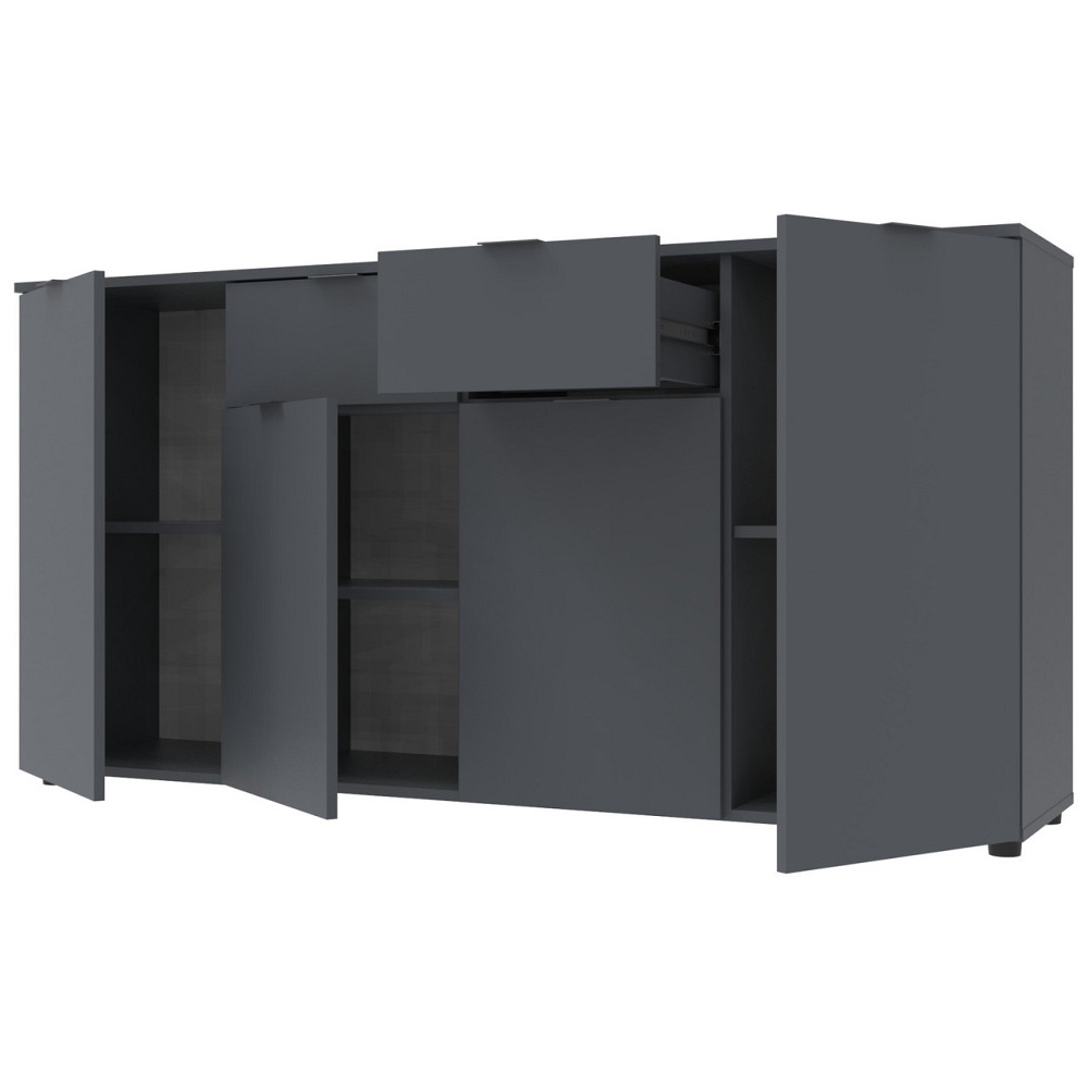 Комод в гостиную Doros Рон 7 160х38х81 см Графит (DRS-011305) Днепр - изображение 2