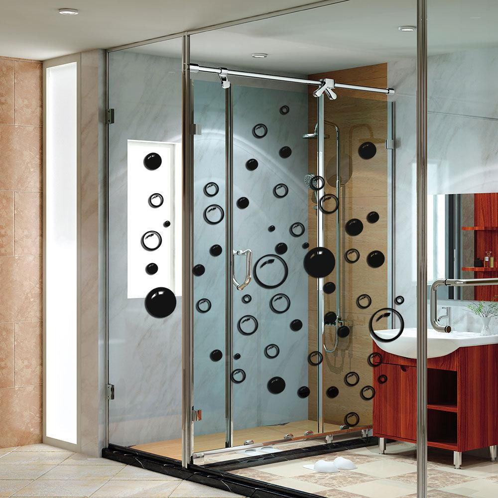 Наклейки в ванную Пузыри матовые 43 на 20 см черный Киев - изображение 3