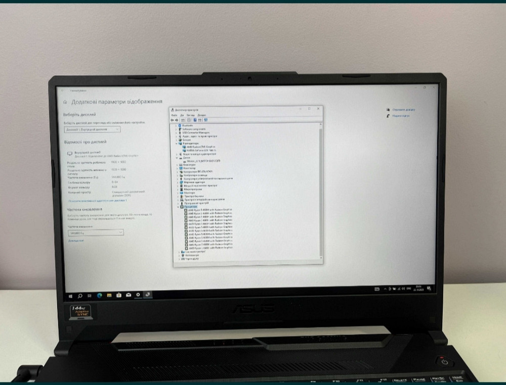 Asus Tuf Gaming144Hz GTX 1660Ti 6Gb Ryzen 5 4600H 16Gb SSD 512Gb. Харків - фото 8