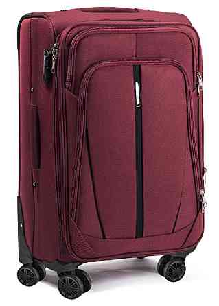 Валіза тканинна WINGS 1706 середня 65 см бордова 4 колеса Київ