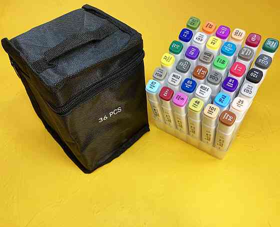 Маркери TOUCH 36 кольорів, Набір якісних двосторонніх маркерів для скетчинга на спиртовій основі! Кам'янець-Подільський