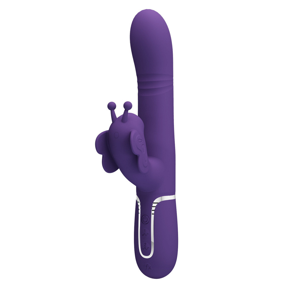 Вібратор-кролик PRETTY LOVE Twinkled Tenderness Purple, силікон, фіолетовий, подвійна стимуляція Sex Aura Київ - фото 5