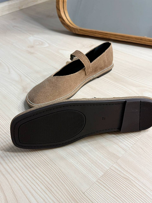 Балетки жіночі Meideli 0109-8 Mary Jane з ремінцем натуральна замша бежеві, 36, 23,5 см Київ - фото 7