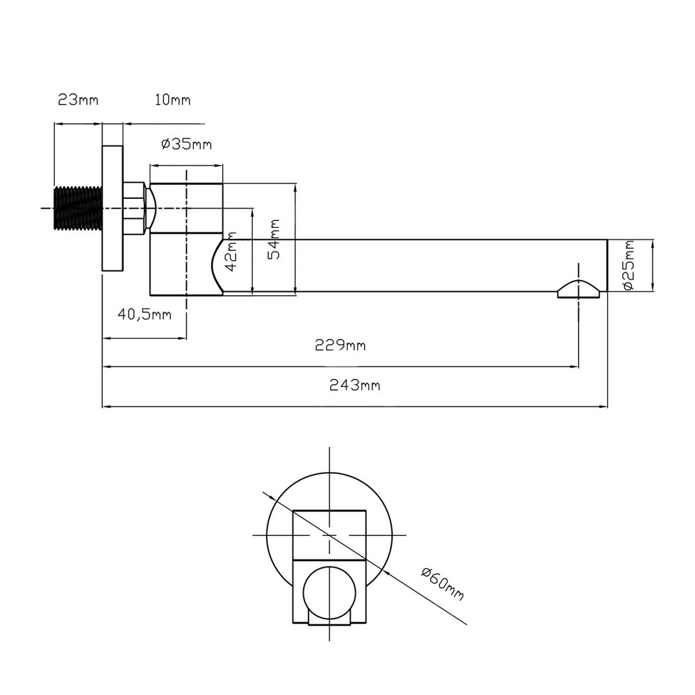 Вилив для систем прихованого монтажу Qtap Vytok 240 мм округлий QTVYT246CRM45934 Chrome Київ - фото 2