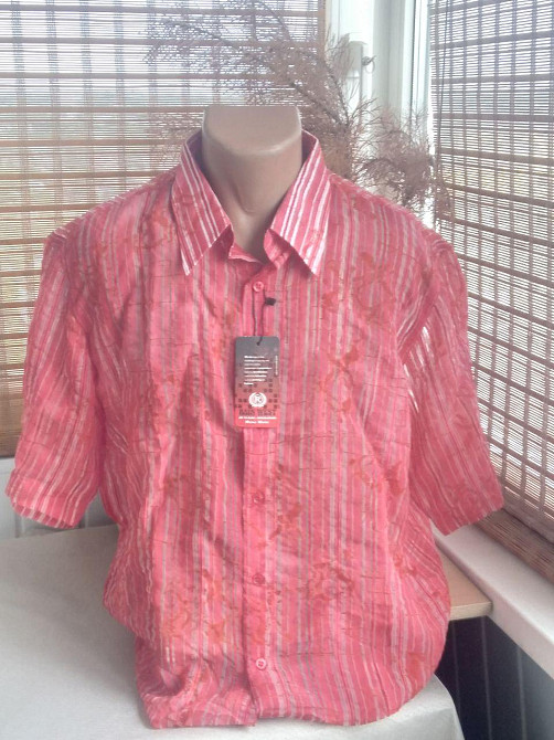 Чоловіча турецька котонова сорочка шведка.52.54р. Київ - фото 1