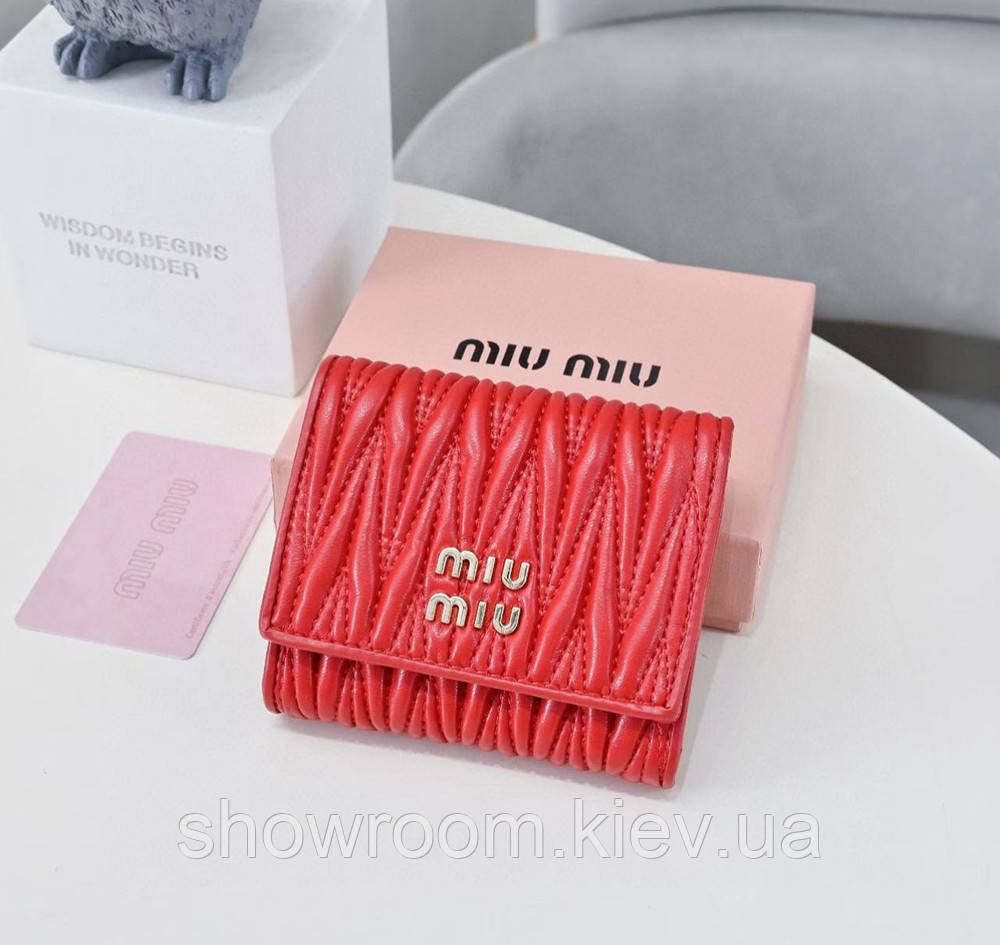 Жіночий невеликий зручний гаманець Miu (2510) червоний Київ - фото 1