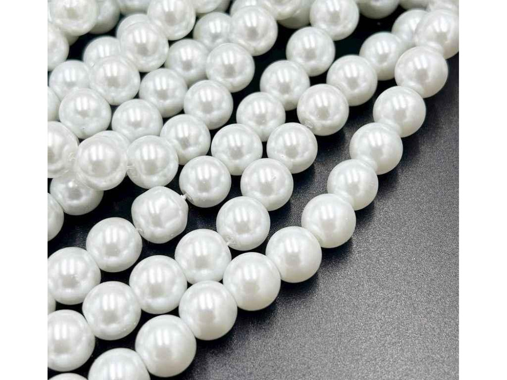 Намистини Ø-10мм 75шт Глянцеві Білий арт.ЕД-719 ТМ КИТАЙ Київ - фото 1