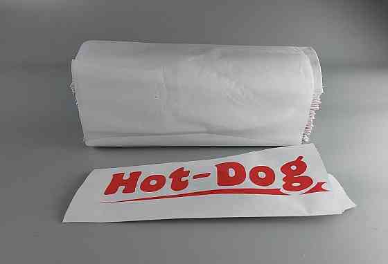 Пакет паперовий "Хот-дог"10см 23см білий з написом 5000 шт Харків