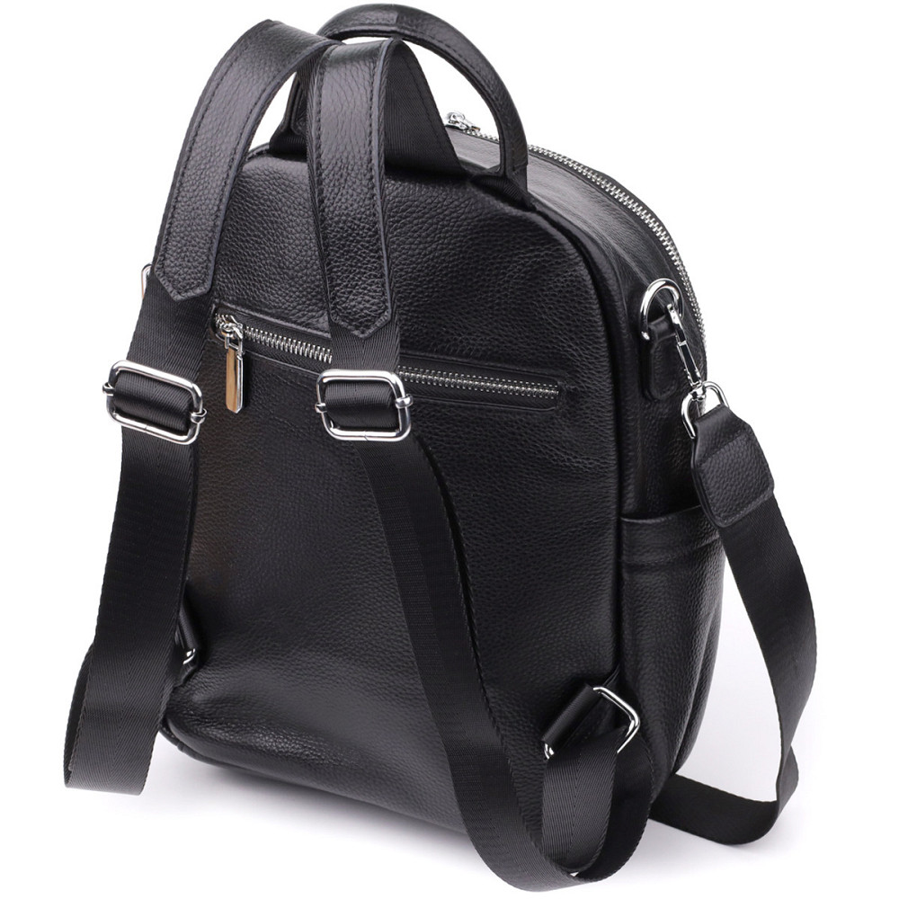 Жіночий рюкзак з натуральної шкіри Vintage 23060 Чорний Київ - фото 2