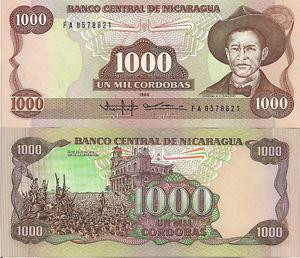 Nicaragua Никарагуа-1000 Cordobas 1985 P-156b UNC Полтава - изображение 1
