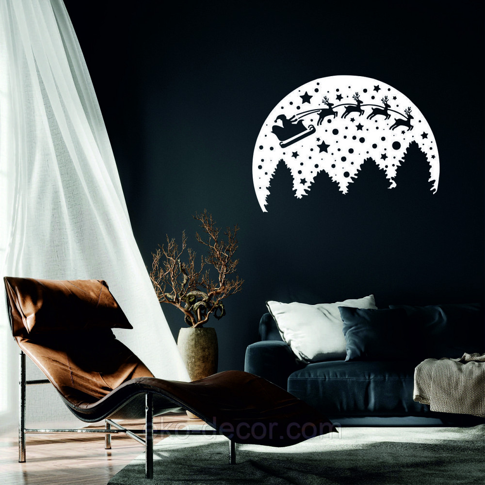 Декоративное настенное Панно «Новый год», Декор на стену 70*51 см, Белый Киев - изображение 2