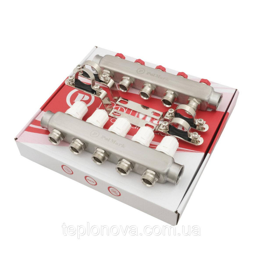 Коллектор нержавейка на 5 пар выходов  