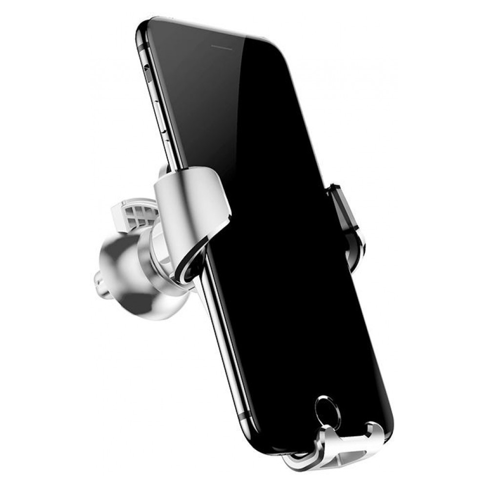 Універсальний автомобільний тримач док-станція Baseus для телефону Car Holder Gravity SUYL-0S (Сріблястий, Пластик) Миколаїв - фото 4
