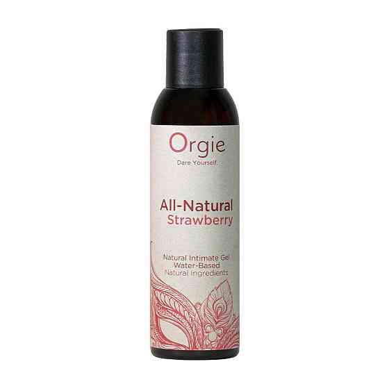 Лубрикант на водній основі Orgie All Natural Strawberry, 150 мл, зі смаком та ароматом полуниці Sex Aura Київ