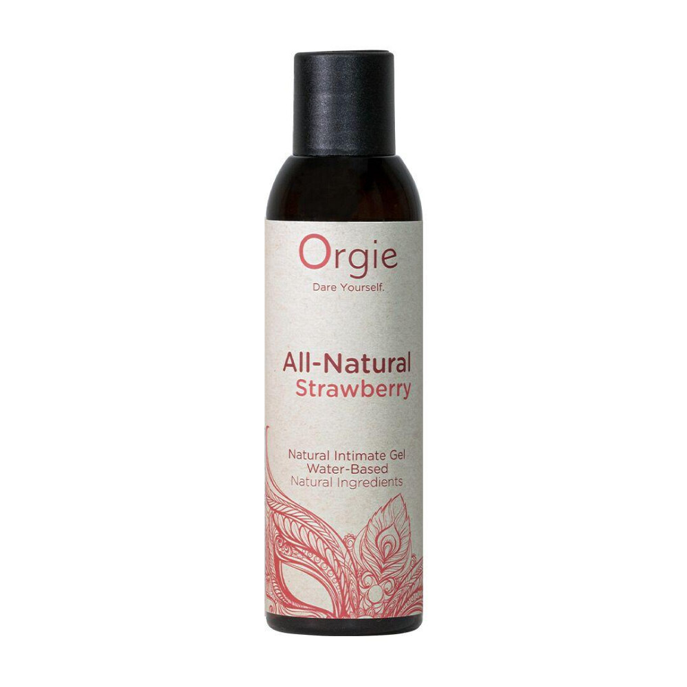 Лубрикант на водній основі Orgie All Natural Strawberry, 150 мл, зі смаком та ароматом полуниці Sex Aura Київ - фото 1