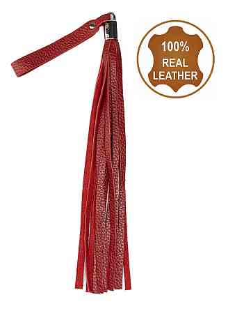 Флоггер из натуральной кожи Flirty Soft Leather - Red, BM-00025 Sex Aura Киев