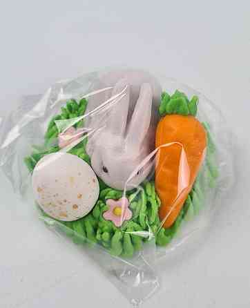 Кондитерское украшение Зайчишка на траве  (1элеметов) (1 шт) Харків