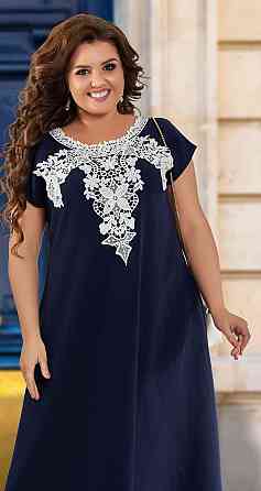 Красивое летнее платье с макраме большого размера (52) Киев