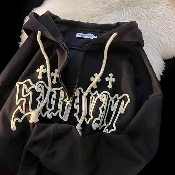 Женская стильная повседневная худи тринитка на флисе Одесса