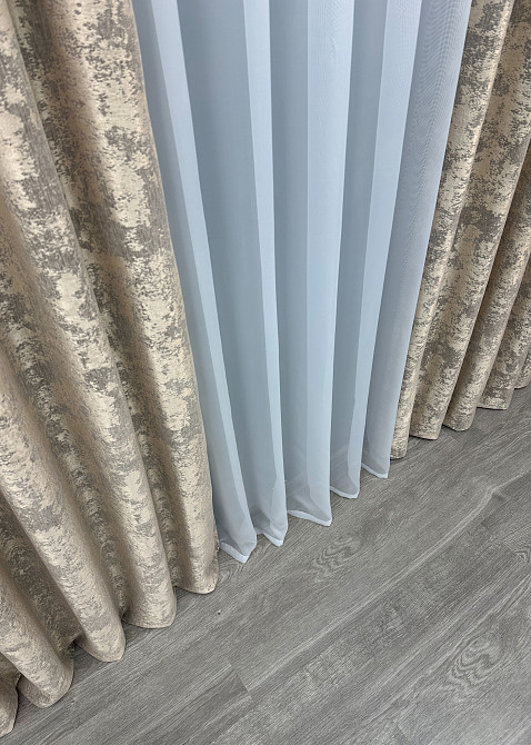 Шторна тканина жакард, колекція "Sultan XO" Туреччина колір капучіно 1143ш Київ - фото 6