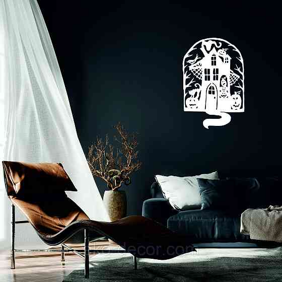 Декоративне настінне Панно «Замок», Декор на стіну 110*74 см, Білий Київ