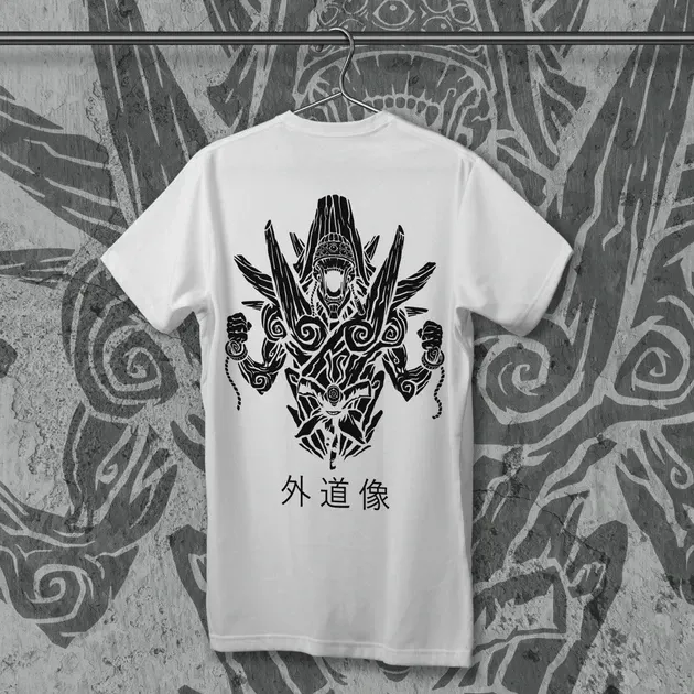 Футболка для подростка мальчика с принтом Наруто Статуя Гедо Маза Размер 160 Anime10014 Днепр - изображение 1