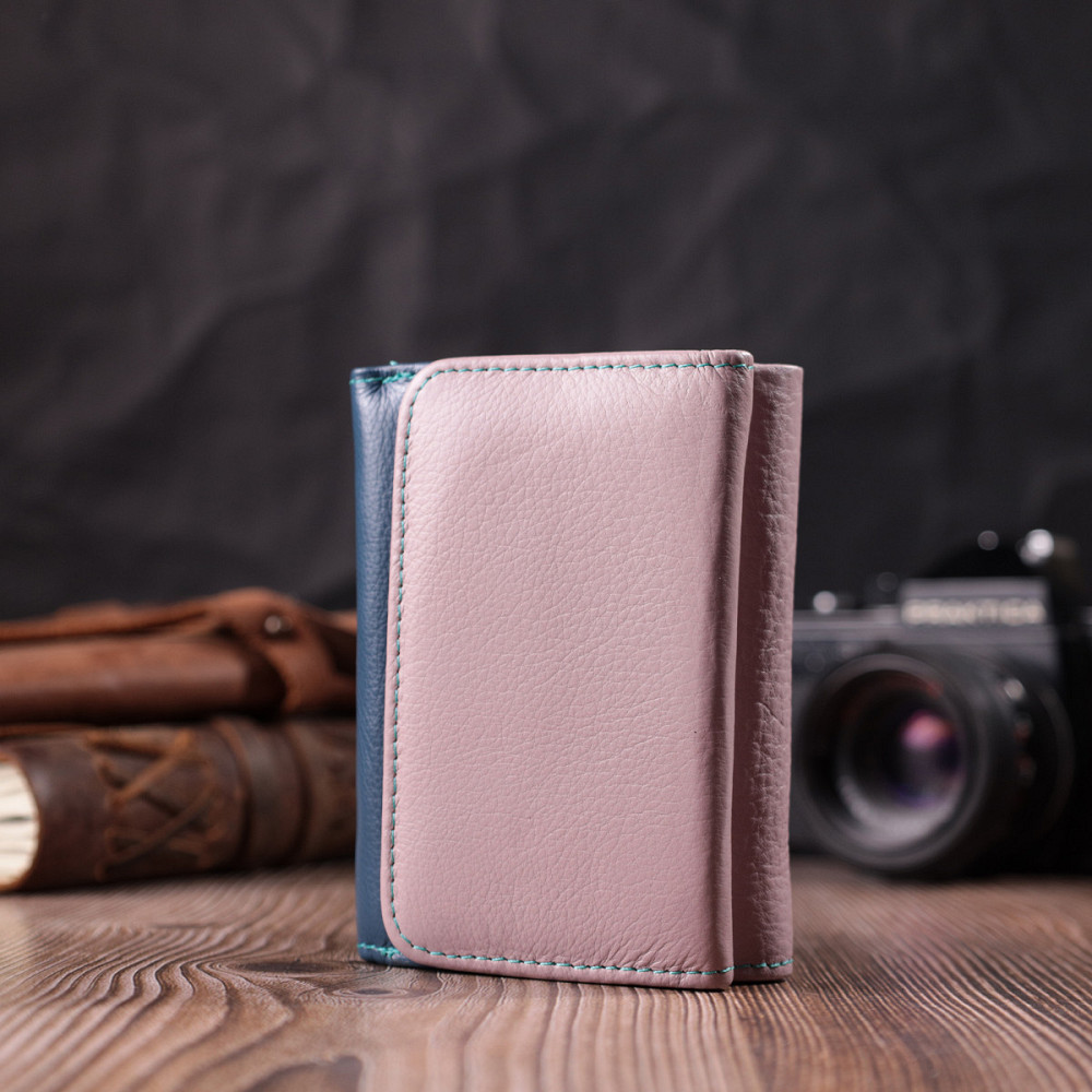 Практичный кошелек для девушек из натуральной кожи ST Leather 22496 Разноцветный Киев - изображение 7