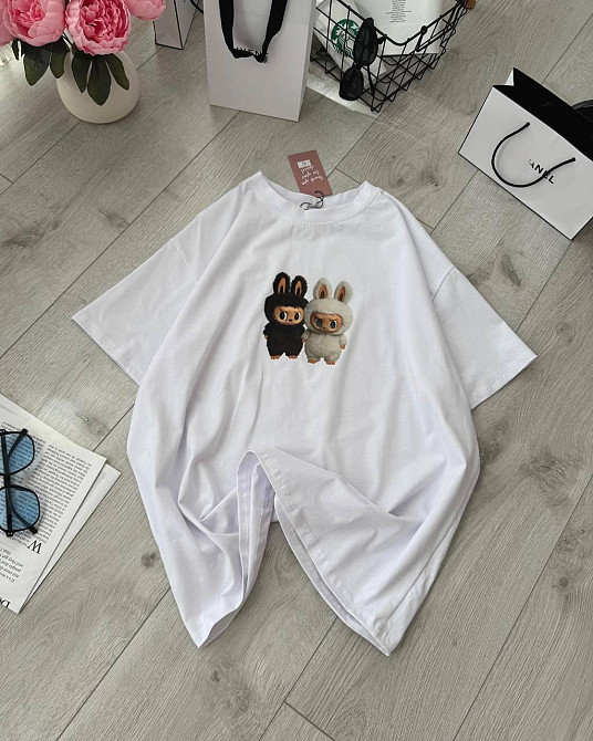 Жіноча повсякденна оверсайз футболка LaBuBU турецький кулір Одеса - фото 1