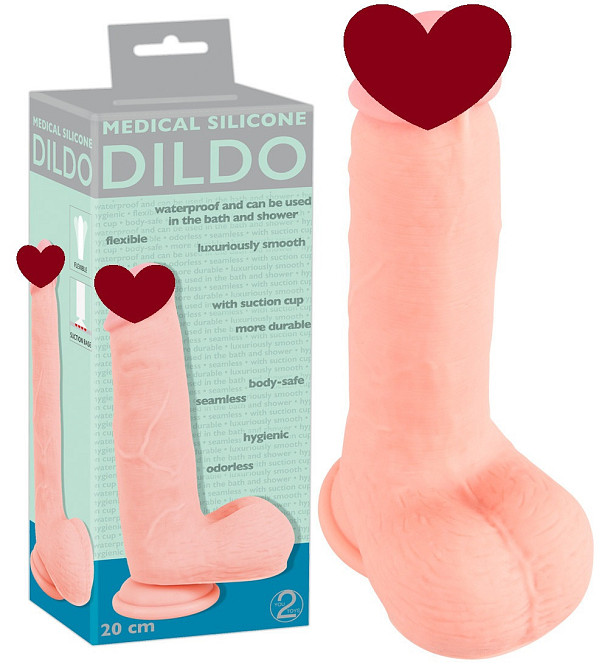 Фалоімітатор з мошонкою Medical Silicone 20 Sex Aura Київ - фото 1