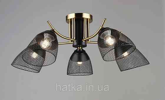 Люстра на п'ять плафонів K2264/5 (Чорний+Мідь) Київ